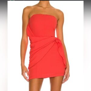 superdown Strapless Red Mini Dress